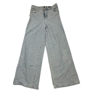 Lee Women's Light Blue High Rise Slouchy Wide Leg Jeans